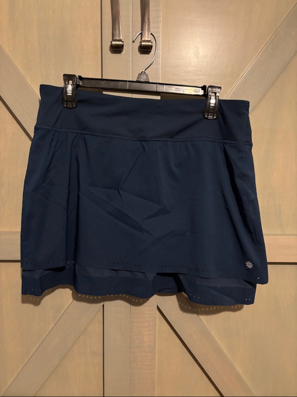 Athleta Navy Blue Athletic Skort with Built-In Shorts